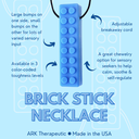 Brick Stick textured Chew Necklace (Blue))