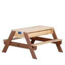 NICK SAND/WATER PICNIC TABLE BROWN/WHITE with UMBRELLA