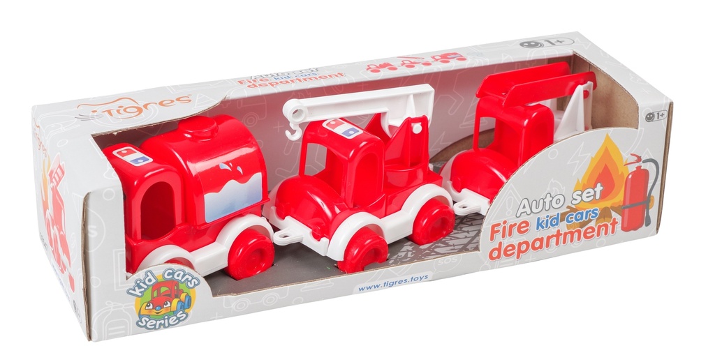 Auto set kids cars fire department