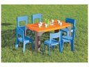 Lou Table small rectangular ORANGE