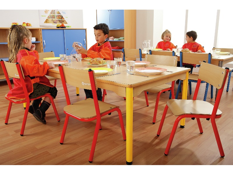 4 Feet Metal Chair for children 35cm Blue