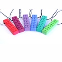 Brick Stick textured Chew Necklace (Blue))
