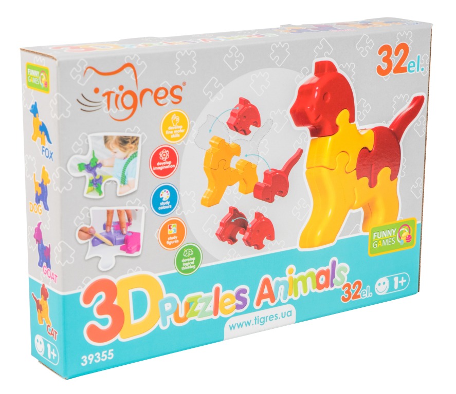 Educational toy: 3D puzzles "Animals"
