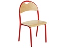 Metal Chair with Protected Backrest S2 Red