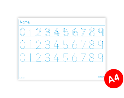 Number Tracing Write 'N' Wipe Boards