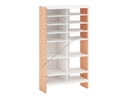 SHELVE UNIT TALL WIDE 58 X 38 X 102CM 18 SHELVES